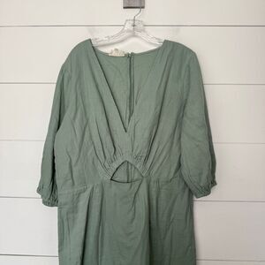 Woven by Synergy Women’s XL Green Organic Cotton Dress Minimalist